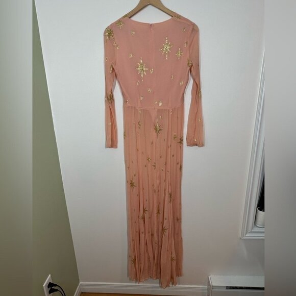 FOR Love & Lemons Pink‎ Gilded  Start Maxi Dress Size Small - Picture 10 of 10